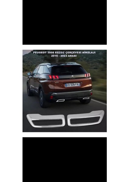 Peugeot 3008 Egzoz Çerçevesi Nikelajı 2016-2023 Arası
