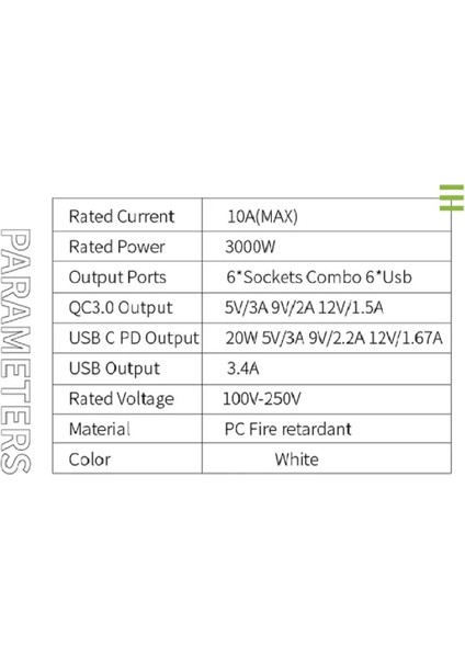 6 Adet Akıllı Priz Akım Korumalı, 5 USB ve 1 Type-C Pd 20W Bağlantılı 2 Metre Kablolu fırsatları