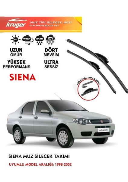 Siena Cam Muz Silecek Takımı 2000 Model Araca Özel Aparat