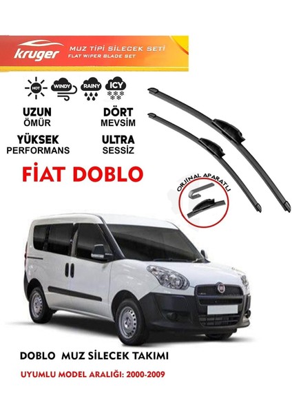 Doblo Muz Silecek Takımı 2009 Model Araca Özel Aparat