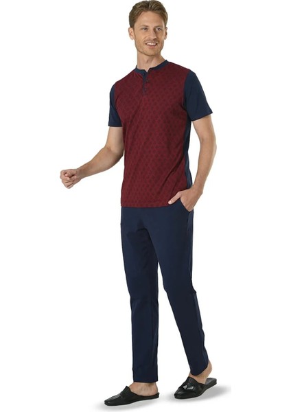 Kısa Kol Yumuşak Dokulu Erkek Pijama Takım 15112