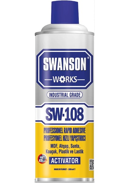 Swanson Works Swbond Mdf Kit Profesyonel Süper Hızlı Yapıştırıcı Seti 200 + 35 ml