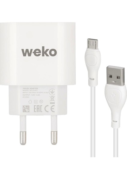 WK-21441 Pdu Qc 3.0 Amper Şarj Başlık Adaptörü + Mıcro USB Kablo No:1