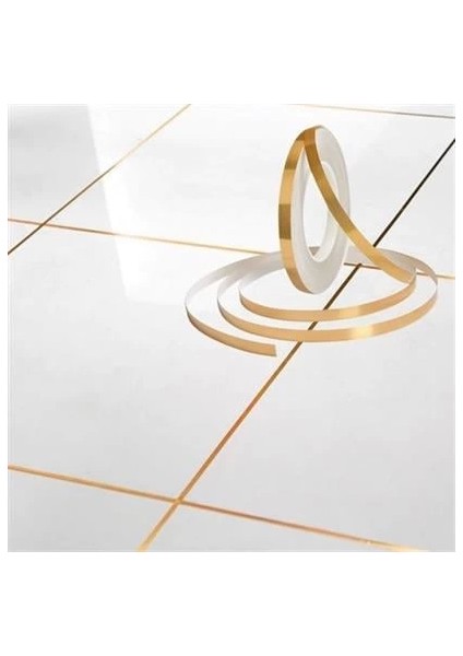 50 Metre Fayans Arası Şerit Dekoratif Yapışkan Renkli Dekor Su Geçirmez Sızdırmaz Altın Bant modelleri