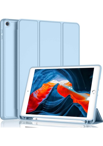 Apple iPad 9. Nesil 10.2 Inc (2021) Kalemlikli Yatay Standlı Stromix Smart Kılıf A2602 A2604 A2603 A2605