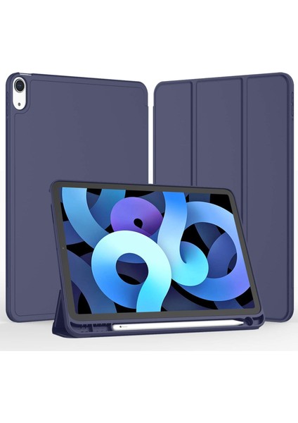 Apple iPad Air 5. Nesil 10.9 (2022) Kalemlikli Yatay Standlı Stromix Smart Kılıf A2588 A2589 A2591