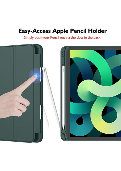 Apple iPad Air 4. Nesil 10.9 (2020) Kalemlikli Yatay Standlı Stromix Smart Kılıf A2316 A2324 A2325 A2072 fırsatları