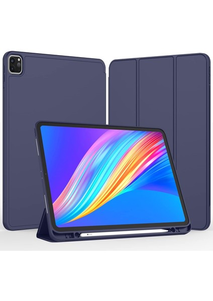 Apple iPad Pro 11 (2020) 2. Nesil Kalemlikli Yatay Standlı Stromix Smart Kılıf A2228 A2068 A2230 A2231