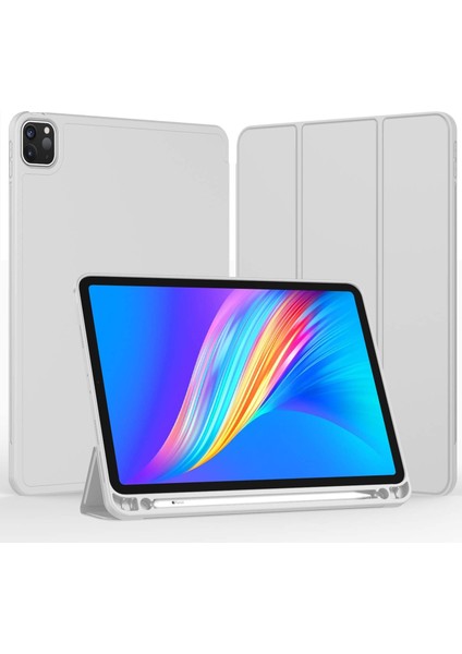 Apple iPad Pro 11 (2020) 2. Nesil Kalemlikli Yatay Standlı Stromix Smart Kılıf A2228 A2068 A2230 A2231