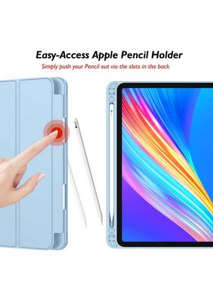 Apple iPad Pro 11 (2021) 3. Nesil Kalemlikli Yatay Standlı Stromix Smart Kılıf A2377 A2459 A2301 A2460