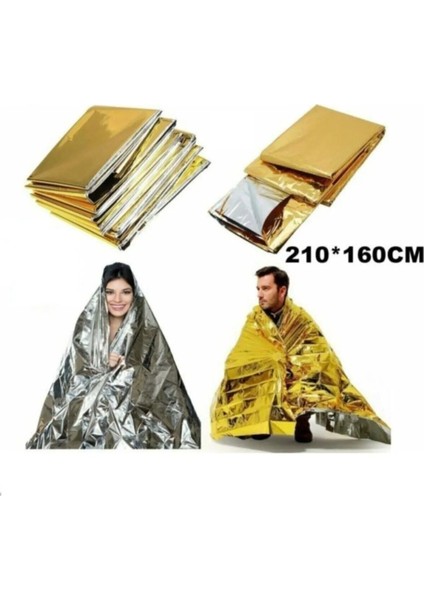 Acil Durum Ilk Yardım Battaniyesi Deprem Yanık Termal Battaniye Nem ve Soğuktan Koruma Su Geçirmez modelleri