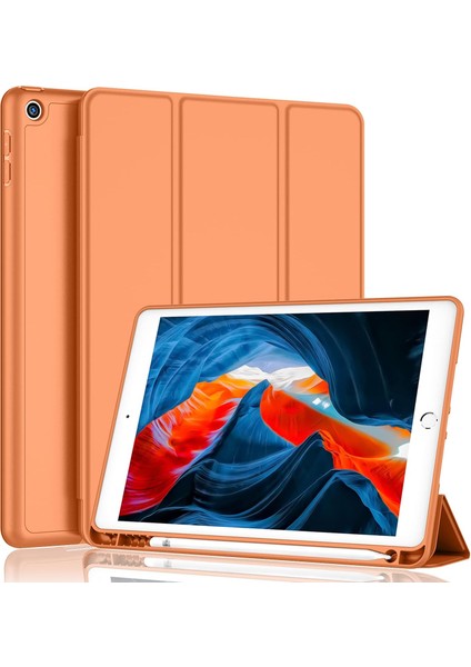 Apple iPad 7. Nesil 10.2 Inc (2019) Kalemlikli Yatay Standlı Stromix Smart Kılıf A2197 A2200 A2198