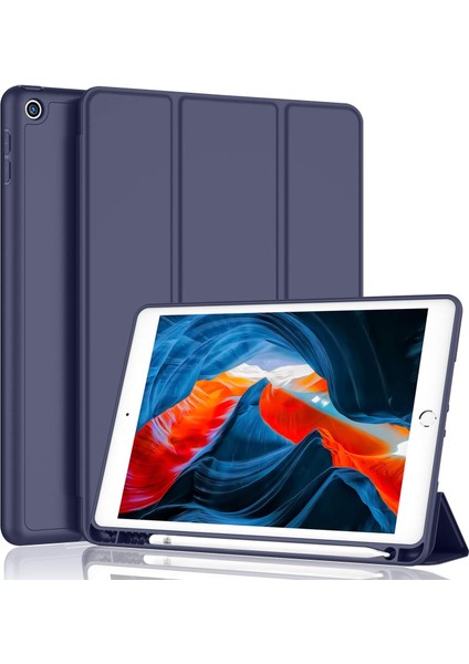 Apple iPad 8. Nesil 10.2 Inc (2020) Kalemlikli Yatay Standlı Stromix Smart Kılıf A2270 A2428 A2429 A2430
