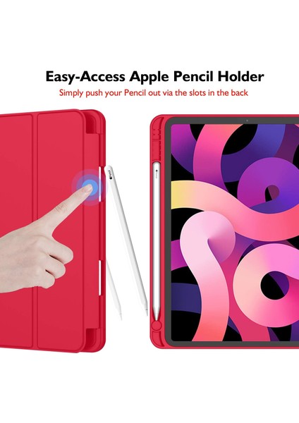 Apple iPad Air 5. Nesil 10.9 (2022) Kalemlikli Yatay Standlı Stromix Smart Kılıf A2588 A2589 A2591 fırsatları