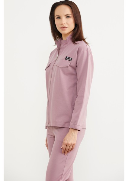 Oversize Cep Detaylı Eşofman Takım - Lila fırsatları