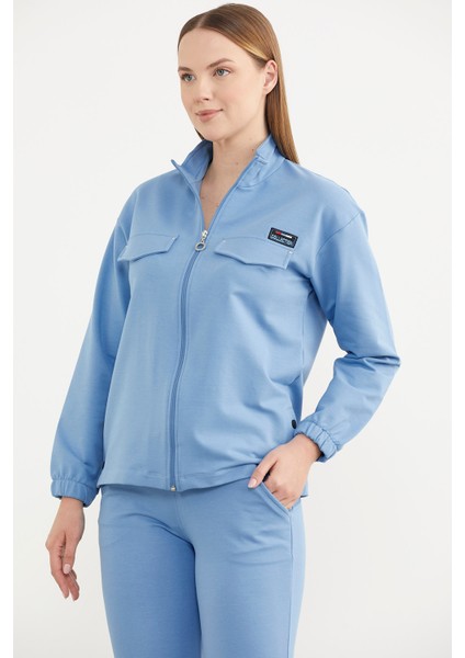 Oversize Cep Detaylı Eşofman Takım - Mavi modelleri