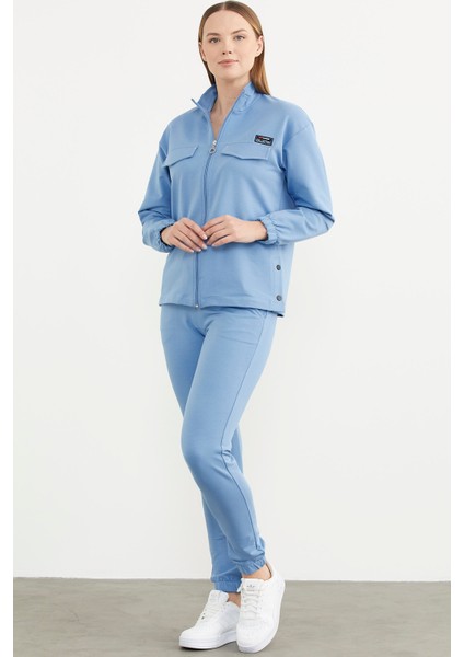 Oversize Cep Detaylı Eşofman Takım - Mavi indirimleri