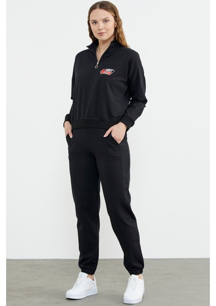 Jogger Dik Yaka Eşofman Takım - Siyah fiyatları