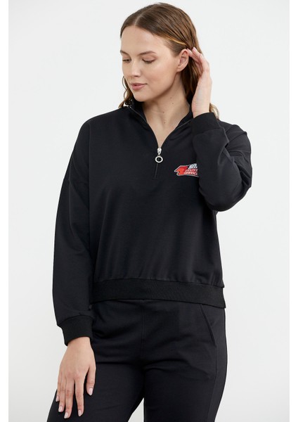 Jogger Dik Yaka Eşofman Takım - Siyah fırsatları