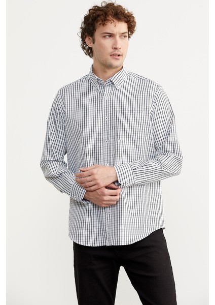 Kareli Uzun Kol Cepli Gömlek - Siyah fiyatları