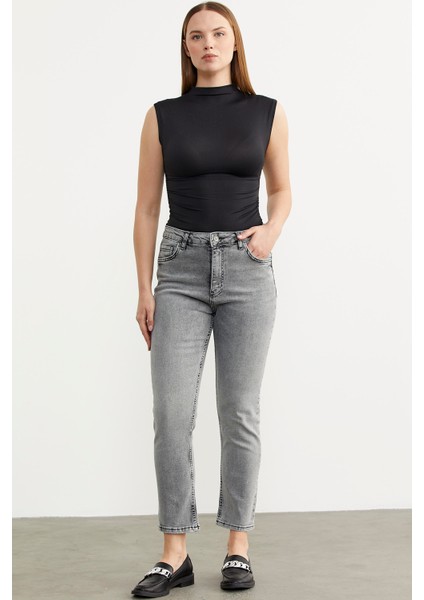 Straight Comfort Fit Jean Pantolon - Açık Gri fiyatları