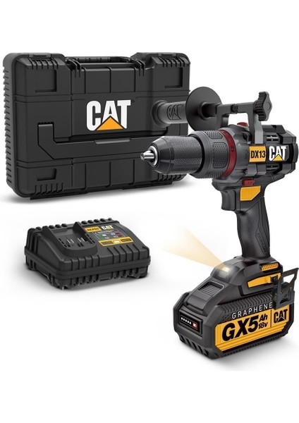 DX13 Şarjlı Darbeli Matkap 18VOLT/5.0AH Graphene Li-Ion Kömürsüz Profesyonel