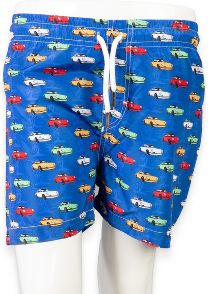 Yeni Trend Araba Baskılı Hızlı Kuruyan Erkek Şort Mayo