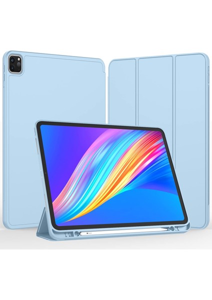 Apple iPad Pro 11 (2020) 2. Nesil Kalemlikli Yatay Standlı Stromix Smart Kılıf ve Ekran Koruyucu A2228 A2068 A2230 A2231