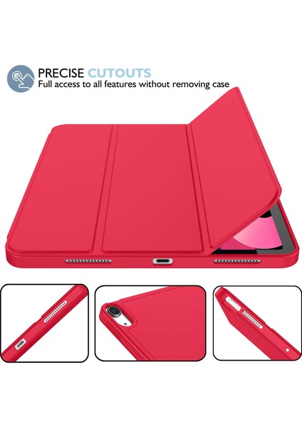 Apple iPad Air 5. Nesil 10.9 (2022) Kalemlikli Yatay Standlı Stromix Smart Kılıf ve Ekran Koruyucu A2588 A2589 A2591 modelleri