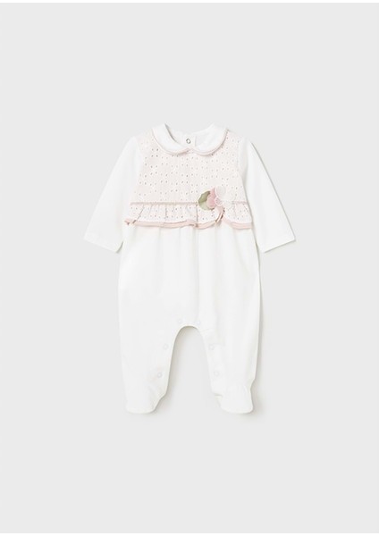 Uzun Tulum Kız Bebek - Mayoral - Beyaz - 2-4 Ay - 1705-BEYAZ-2-4 Ay