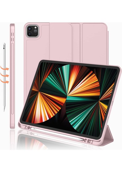 Apple iPad Pro 12.9 (2022) 6. Nesil Kalemlikli Yatay Standlı Stromix Smart Kılıf ve Ekran Koruyucu A2436 A2437 A2764 A2766 fiyatları