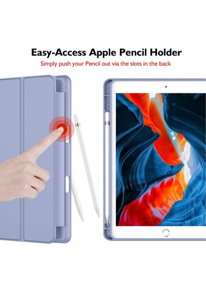 Apple iPad Air 3. Nesil 10.5 Inc (2019) Kalemlikli Yatay Standlı Stromix Smart Kılıf ve Ekran Koruyucu A2123 A2152 A2153