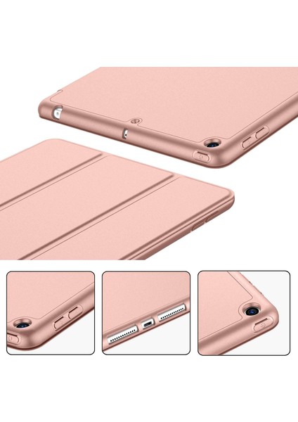 Apple iPad 9. Nesil 10.2 Inc (2021) Kalemlikli Yatay Standlı Stromix Smart Kılıf ve Ekran Koruyucu A2602 A2604 A2603 A2605