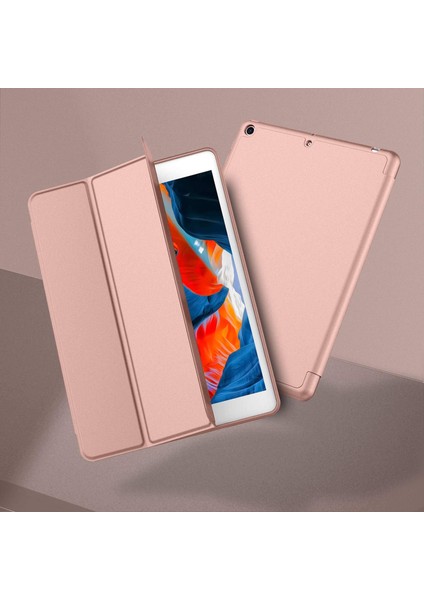Apple iPad 9. Nesil 10.2 Inc (2021) Kalemlikli Yatay Standlı Stromix Smart Kılıf ve Ekran Koruyucu A2602 A2604 A2603 A2605