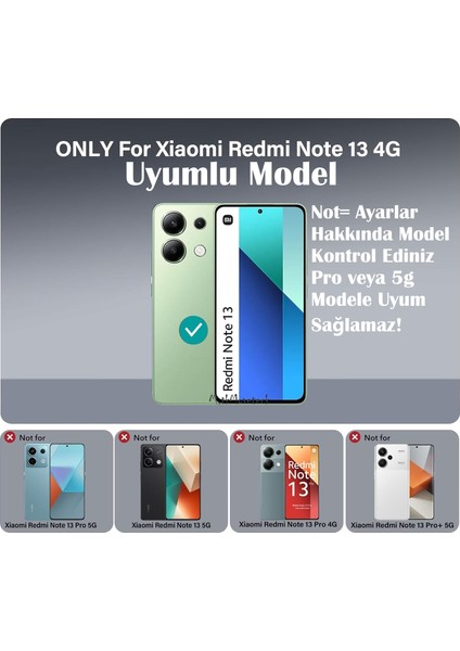 Xiaomi Redmi Note 13 4g Kılıf Mat Parmak Izi Yapmaz Renkli Tuşlu Yüzüklü Standlı Kamera Korumalı Zırh
