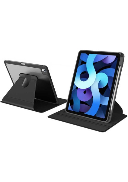 Apple iPad Air 4. Nesil 10.9 (2020) Kalem Şarjına Uygun Yatay ve Dikey Standlı Kalemlikli Ninex Smart Kılıf A2316 A2324 A2325 A2072