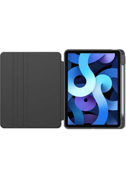 Apple iPad Air 4. Nesil 10.9 (2020) Kalem Şarjına Uygun Yatay ve Dikey Standlı Kalemlikli Ninex Smart Kılıf A2316 A2324 A2325 A2072