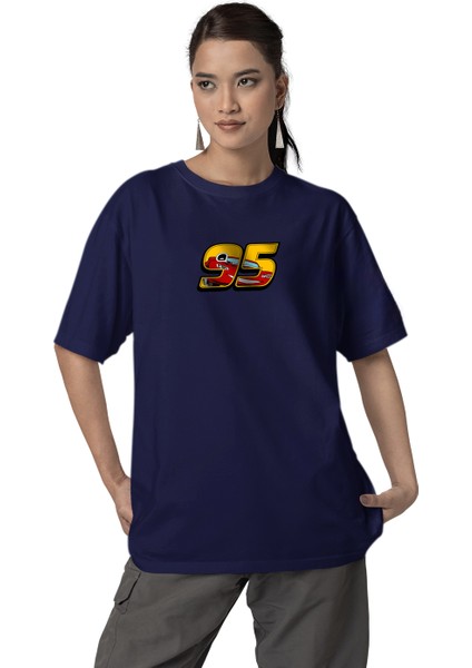 Şimşek Mcqueen 95 Baskılı Yüksek Kaliteli Oversize Unisex Tshirt