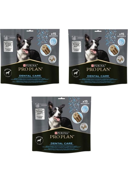 Proplan Dental Care Orta Irk Köpek Ödülü 15 Li 345 Gr. x 3 Paket