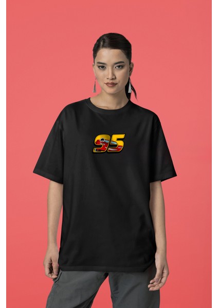 Şimşek Mcqueen 95 Baskılı Yüksek Kaliteli Oversize Unisex Tshirt