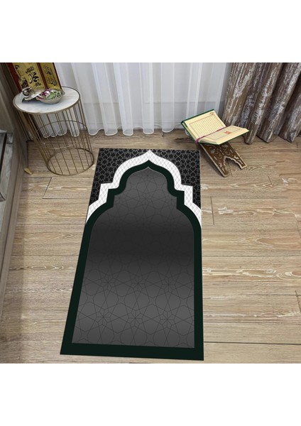 Dijital Baskılı Yıkanabilir Hediyelik Namazlık Seccade Halı, V-Seccade-06-Gri, fiyatları