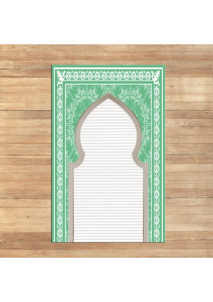 Dijital Baskılı Yıkanabilir Hediyelik Namazlık Seccade Halı, V-Seccade-27-Yeşil, fiyatları