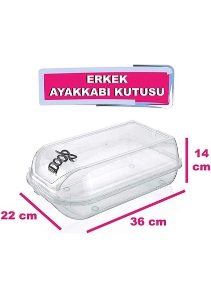 2'li Şeffaf Unisex Hava Alan Emniyetli Bot Kutusu