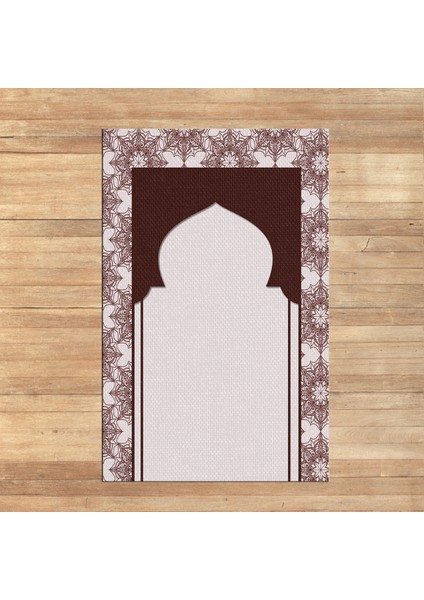 Dijital Baskılı Yıkanabilir Hediyelik Namazlık Seccade Halı, V-Seccade-25-Kahverengi, fiyatları