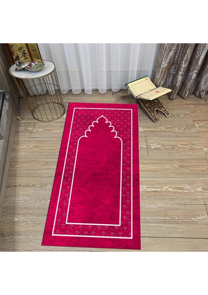 Dijital Baskılı Yıkanabilir Hediyelik Namazlık Seccade Halı, V-Seccade-11-Pembe, fiyatları
