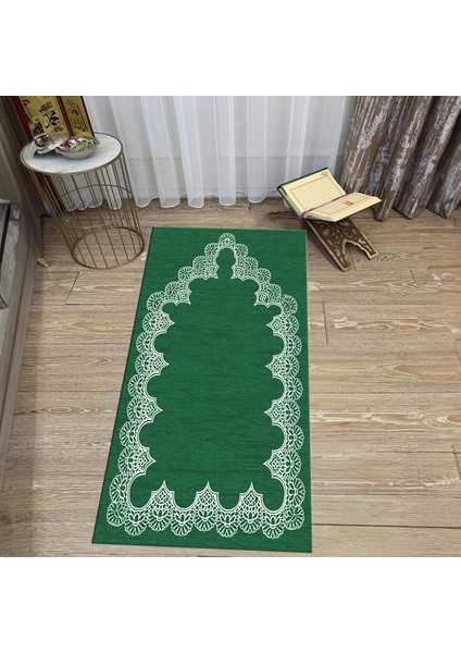 Dijital Baskılı Yıkanabilir Hediyelik Namazlık Seccade Halı, V-Seccade-14-Yeşil, fiyatları