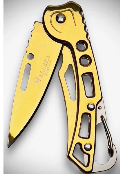 Kamp Outdoor Anahtarlık Çakı Mini Cep Çakısı Gold Çakı Altın Renk 15CM modelleri