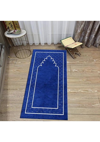 Dijital Baskılı Yıkanabilir Hediyelik Namazlık Seccade Halı, V-Seccade-11-Mavi, fiyatları