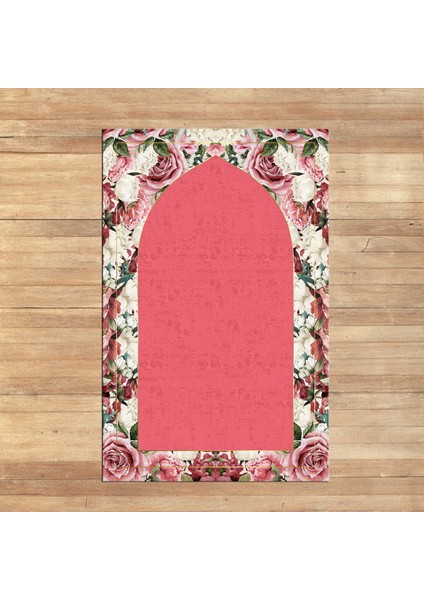 Dijital Baskılı Yıkanabilir Hediyelik Namazlık Seccade Halı, V-Seccade-24-Pembe, fiyatları