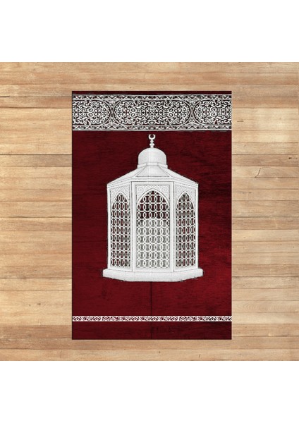 Dijital Baskılı Yıkanabilir Hediyelik Namazlık Seccade Halı, V-Seccade-42-Kırmızı, fiyatları